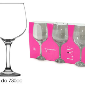 SET THREE WINE GLASSES 730CC 159121