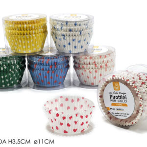 PAPER CUP FOR CAKES  80 PIECES 6 ASS 167790