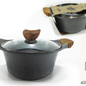 CHEF WOOD CASSEROLE 28CMS W/LID 075859