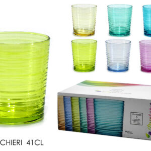SET 6 GLASSES COLOURED GRANADA 460195