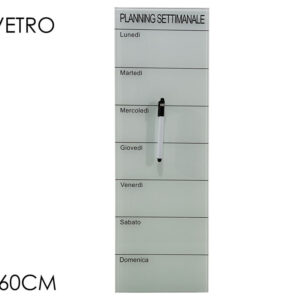 GLASS WEEKLY PLANNER WITH PEN 146498