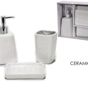 BATHROOM SET 3 PIECE WHITE 316730