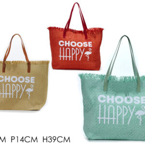BEACH BAG WITH HANDLE “CHOOSE” 321345