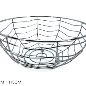 ROUND FRUIT HOLDER CHROME 25CMS  099800