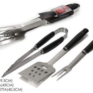 SET 3 BARBEQUE UNTENSILS PLASTIC 307769