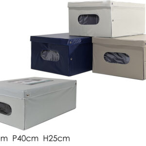 FOLDABLE BOX 4 ASSORTED 50X40X25CMS 609443