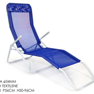 BEACH DECK CHAIR TEXTILENE BLUE 209407