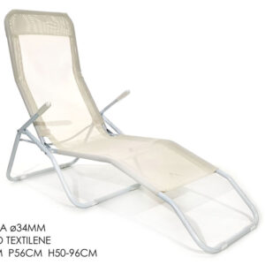 BEACH DECK CHAIR TEXTILENE BEIGE 209995