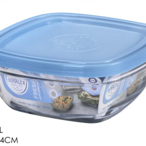 GLASS CONTAINER W/COVER 14 X 14CMS 401011