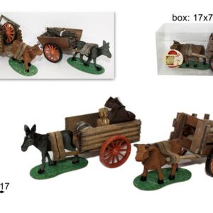 CART WITH OX AND DONKEY ASS 137518