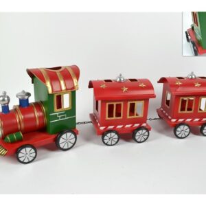 METAL TRAIN WITH TEA LIGHT 63CMS 873546