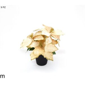 CHRISTMAS FLOWER IN POT GOLD 076102