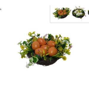 BAG WITH 6 EASTER EGGS 5CMS 3 COLOURS 240978