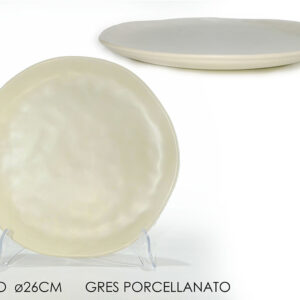 FLAT PLATE 26CMS CREAM MATT 284268