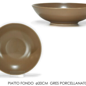 DEEP PLATE 20CMS MATT TAUPE 279448