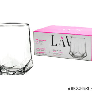 SET SIX DRINKING GLASSES VALERIA 400CC 231339