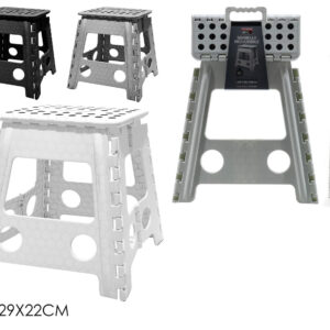 FOLDING PLASTIC STOOL 3 ASS. 312534