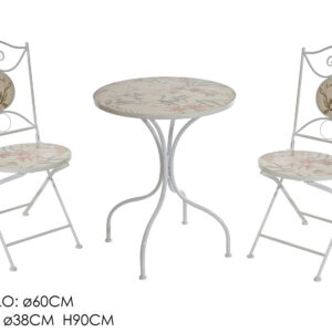 SET TABLE AND TWO ARMCHAIRS 586911