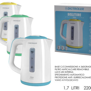DICTROLUX JUG KETTLE 1.7LTS 3 ASSORTED 377540