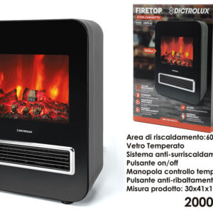 ELECTRIC FIREPLACE 2000W FIRETOP 276126