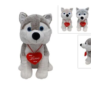 SOFT TOY DOG WITH HEART 043845