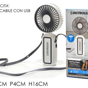 MINI RECH FAN RECH USB WITH STRING WHT 573065