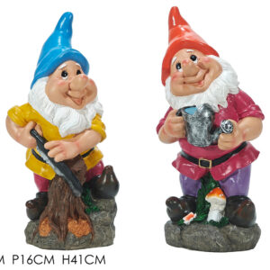 DECORATIVE GNOME 41CMS 2 ASSORTED 508784