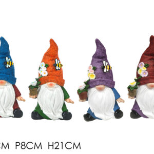DECORATIVE GNOME 21 CMS 4 ASSORTED 513399