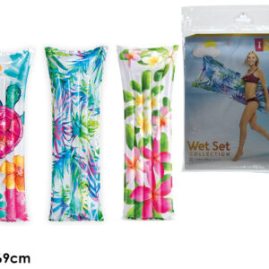 FLOWERED INFLATABLE LILO 183X69CMS 408859