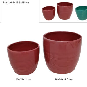 CERAMIC POT SET 2 PIECE 2 COLOURS 628942
