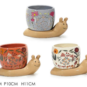 PLANT POT WITH SNAIL 676025