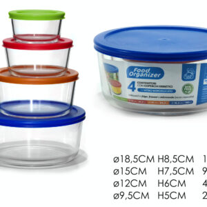 SET FOUR GLASS CONTAINERS WITH COVER 446970