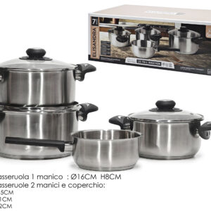 COOKING POTS SET 7 PIECES 579968