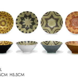 COLOURED BOWL 11.6CMS 24CL 4 ASSORTED 445812