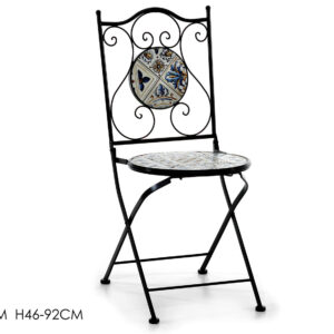 METAL CHAIR TILE SEAT 38X46X92CMS 444716