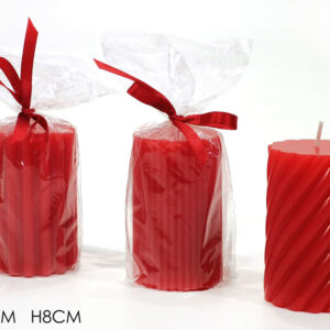 CYLINDER CANDLE 5CMS X 8CMS RED