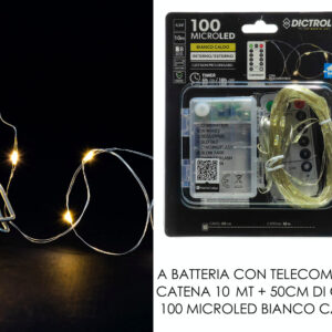 BATTERY LED LIGHTS X 100 WARM WHITE 293352