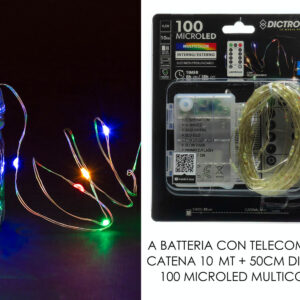 BATTERY LED LIGHTS X 100 MUKLTICOLOUR 293369