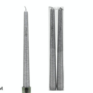 SET TWO CANDLES STRIPED 25CMS 316693