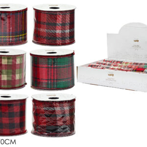 CHRISTMAS RIBBON 6.3CMS X 270CMS 6 ASS 449759