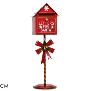 CHRISTMAS METAL LETTER BOX RED 325374