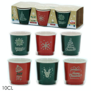 SET SIX CHRISTMAS ESPRESSO CUPS 539689