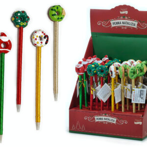 CHRISTMAS BIRO WITH DECORATION 4 ASS. 245795
