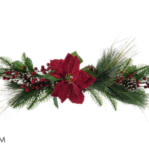 TWIG WITH CHRISTMAS FLOWER 60CMS 399771