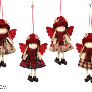 HANGING ANGEL WITH WINGS RED 4 ASSORTED 383909