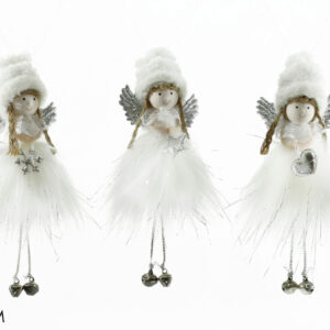 ANGEL WITH BELL WHITE/SILVER 354534