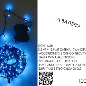 BATTERY LED LIGHTS X 100 WHITE 439941