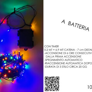BATTERY LIGHTS 100 LED MULTICOLOUR 439965