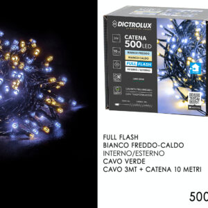 XMAS LIGHTS 500 FULL FLASH W/W & ICE WHITE 433055