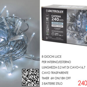 BATTERY LIGHTS 240 LED WHITE  884239